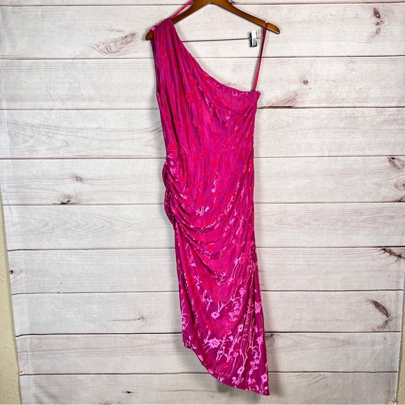 Hutch Women's Large Pink Monty Bodycon Ruched Dress - Picture 4 of 12